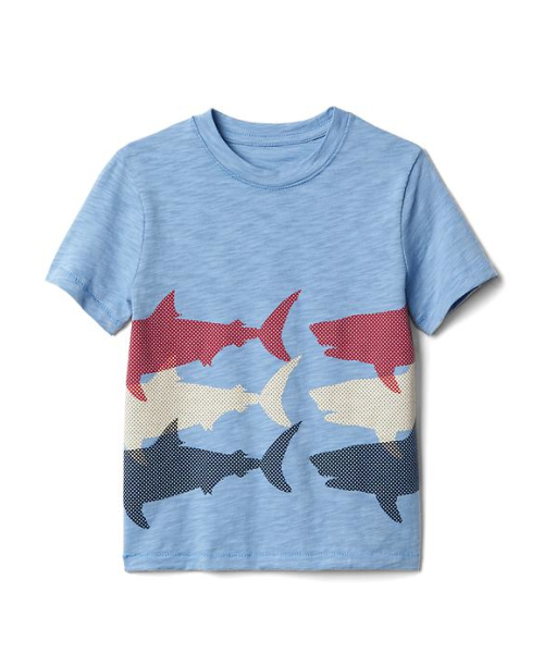 GAP（ギャップ）の「Gap アメリカーナ半袖スラブTシャツ（Tシャツ/カットソー・キッズ・ブルー/レッド/ホワイト系その他/オフホワイト/グレー・90cm/80ｃｍ/95cm/100cm/105cm/110cm）」の5枚目の写真