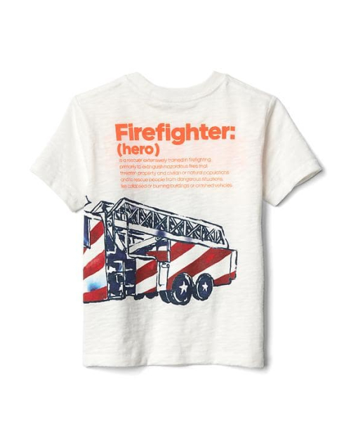 GAP（ギャップ）の「Gap アメリカーナ半袖スラブTシャツ（Tシャツ/カットソー・キッズ・ブルー/レッド/ホワイト系その他/オフホワイト/グレー・90cm/80ｃｍ/95cm/100cm/105cm/110cm）」の8枚目の写真