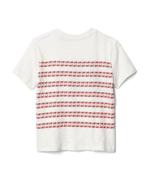 GAP（ギャップ）の「Gap アメリカーナ半袖スラブTシャツ（Tシャツ/カットソー・キッズ・ブルー/レッド/ホワイト系その他/オフホワイト/グレー・90cm/80ｃｍ/95cm/100cm/105cm/110cm）」の9枚目の写真