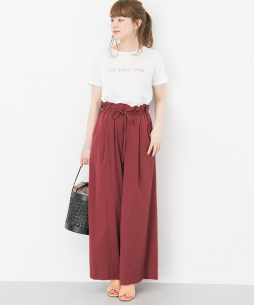 URBAN RESEARCH（アーバンリサーチ）の「テンセル混ドロストイージーワイドパンツ（その他パンツ・レディース・ネイビー/レッド/ベージュ・FREE）」の20枚目の写真