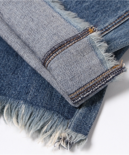 MOUSSY（マウジー）の「FRONT BUTTON WIDE DENIM（デニムパンツ・レディース・ブルー・23inch/24inch/25inch/26inch）」の13枚目の写真