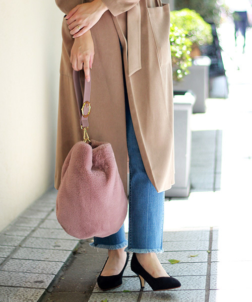 le.coeur blanc（ルクールブラン）の「ラウンドファーストラップバッグ（ハンドバッグ・レディース・ピンク/グレー・FREE）」の17枚目の写真