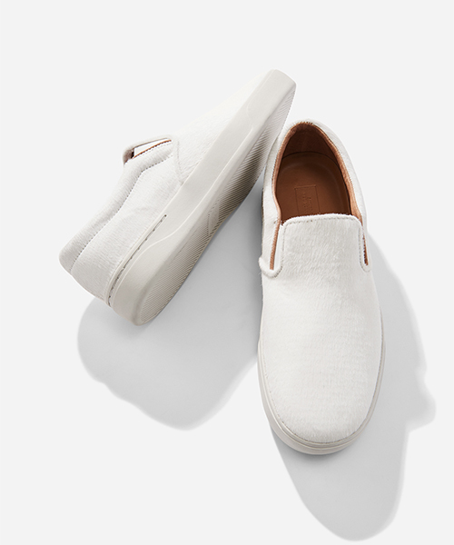 Saturdays NYC（サタデーズ ニューヨークシティ ）の「Vass Cowhide Sneaker（スリッポン・メンズ・オフホワイト/ブラック・29.0cm/28.0cm/25.0cm/27.0cm/26.0cm）」の4枚目の写真