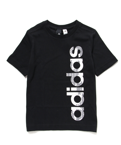 adidas（アディダス）の「Boys ESS グラフィックリニアロゴ Tシャツ（Tシャツ/カットソー・キッズ・レッド/ブラック/ホワイト/ネイビー・130/140/110/120/150/160）」の2枚目の写真