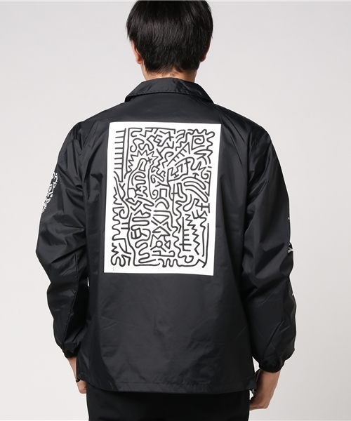 SHIPS JET BLUE(シップスジェットブルー)の「SHIPS JET BLUE: Keith Haring コーチジャケット(ナイロンジャケット・メンズ・ブラック/ネイビー/グレー・MEDIUM/LARGE)」の6枚目の写真