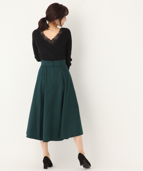 A part by（アパートバイ）の「TCNグログランフレアスカート 770686 （スカート・レディース・グリーン/アイボリー/マスタード/キャメル/パープル/ピンク・LARGE/MEDIUM）」の11枚目の写真