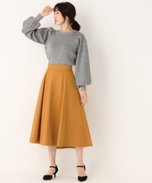 A part by（アパートバイ）の「TCNグログランフレアスカート 770686 （スカート・レディース・グリーン/アイボリー/マスタード/キャメル/パープル/ピンク・LARGE/MEDIUM）」の20枚目の写真