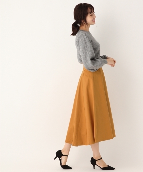 A part by（アパートバイ）の「TCNグログランフレアスカート 770686 （スカート・レディース・グリーン/アイボリー/マスタード/キャメル/パープル/ピンク・LARGE/MEDIUM）」の21枚目の写真