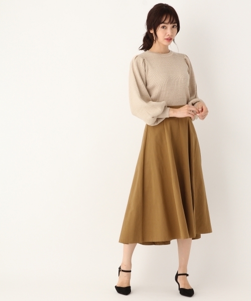 A part by（アパートバイ）の「TCNグログランフレアスカート 770686 （スカート・レディース・グリーン/アイボリー/マスタード/キャメル/パープル/ピンク・LARGE/MEDIUM）」の22枚目の写真