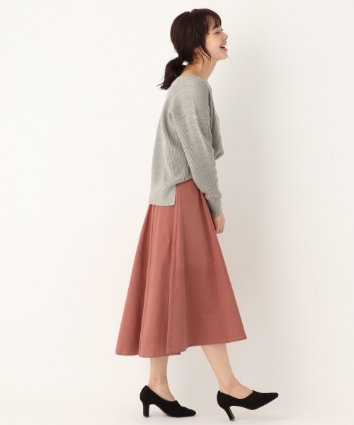 A part by（アパートバイ）の「TCNグログランフレアスカート 770686 （スカート・レディース・グリーン/アイボリー/マスタード/キャメル/パープル/ピンク・LARGE/MEDIUM）」の8枚目の写真