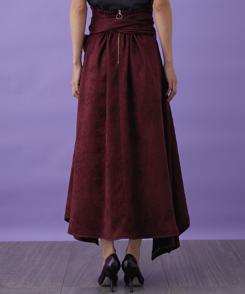 STUDIOUS(ステュディオス)の「【STUDIOUS】スウェードハイウエストリボンスカート(スカート・レディース・バーガンディー/ネイビー/カーキ・1/0)」の8枚目の写真