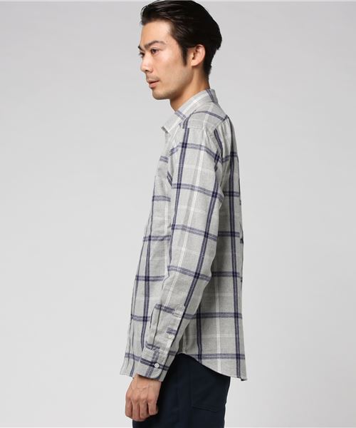 GLOSTER(グロスター)の「シャギーチェックシャツ(シャツ/ブラウス・メンズ・ネイビー/レッド/グレー・L/M/S/XL)」の10枚目の写真