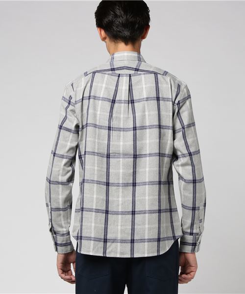 GLOSTER(グロスター)の「シャギーチェックシャツ(シャツ/ブラウス・メンズ・ネイビー/レッド/グレー・L/M/S/XL)」の5枚目の写真