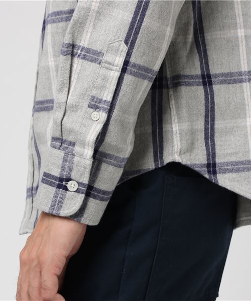 GLOSTER(グロスター)の「シャギーチェックシャツ(シャツ/ブラウス・メンズ・ネイビー/レッド/グレー・L/M/S/XL)」の9枚目の写真