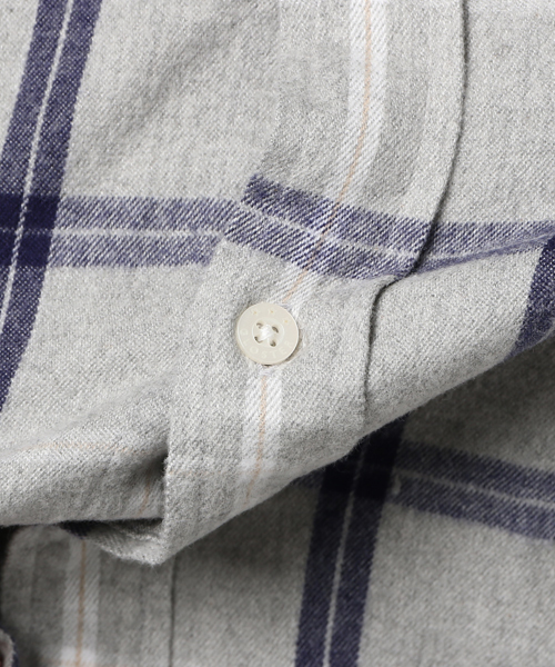 GLOSTER(グロスター)の「シャギーチェックシャツ(シャツ/ブラウス・メンズ・ネイビー/レッド/グレー・L/M/S/XL)」の6枚目の写真