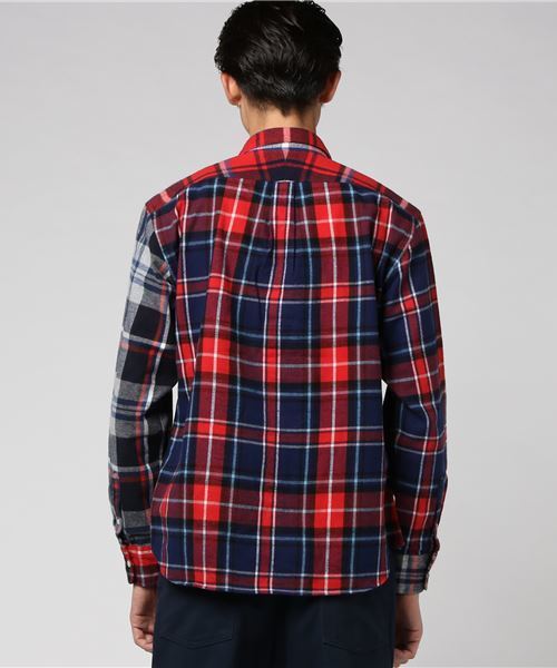 GLOSTER(グロスター)の「シャギーチェックシャツ(シャツ/ブラウス・メンズ・ネイビー/レッド/グレー・L/M/S/XL)」の7枚目の写真