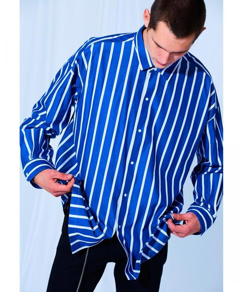 MONKEY TIME(モンキータイム)の「<monkey time> STRIPE SNAP L/S SHIRT/シャツ ◆(シャツ/ブラウス・メンズ・ロイヤルブルー・X-LARGE/LARGE/MEDIUM/SMALL)」の3枚目の写真
