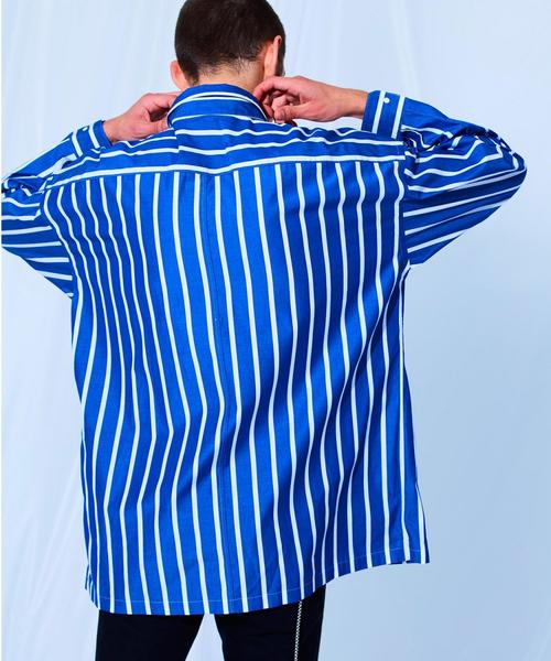 MONKEY TIME(モンキータイム)の「<monkey time> STRIPE SNAP L/S SHIRT/シャツ ◆(シャツ/ブラウス・メンズ・ロイヤルブルー・X-LARGE/LARGE/MEDIUM/SMALL)」の4枚目の写真