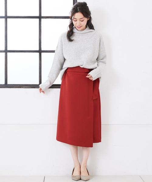 RIVE DROITE（リヴドロワ）の「バックスリットハイネックニット（ニット/セーター・レディース・ライトグレー・FREE）」の4枚目の写真