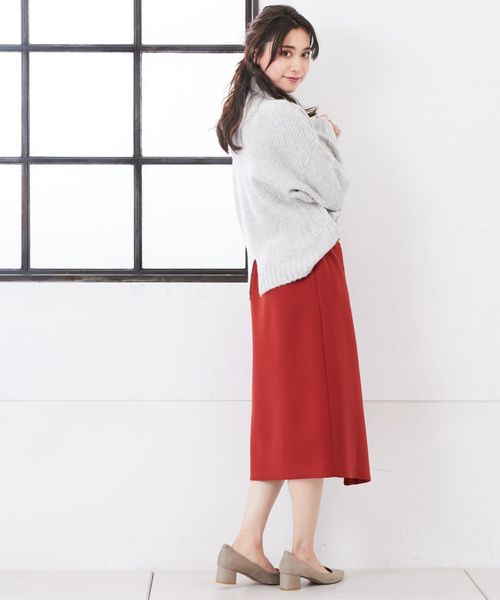 RIVE DROITE（リヴドロワ）の「バックスリットハイネックニット（ニット/セーター・レディース・ライトグレー・FREE）」の5枚目の写真