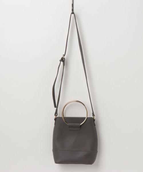 PLAIN CLOTHING（プレーンクロージング）の「ゴールドハンドル2wayバッグ（ショルダーバッグ・レディース・キャメル/ベージュ/グレー/ブラック/ワイン・FREE）」の22枚目の写真