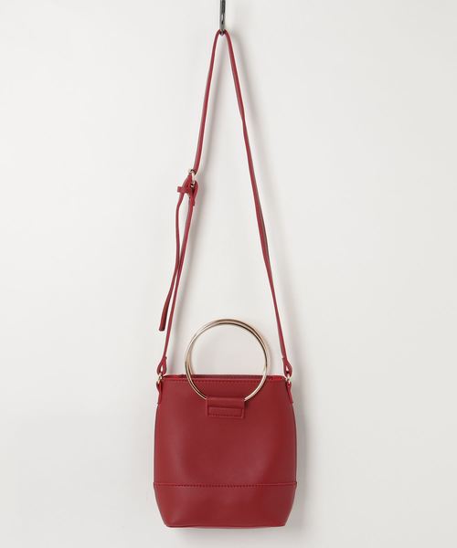 PLAIN CLOTHING（プレーンクロージング）の「ゴールドハンドル2wayバッグ（ショルダーバッグ・レディース・キャメル/ベージュ/グレー/ブラック/ワイン・FREE）」の5枚目の写真