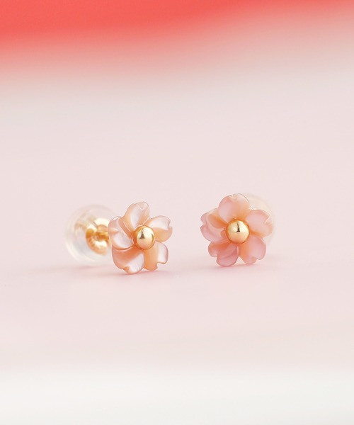 K10 シェル ピアス ねこちゃん フラワー ハート ピアス 両耳用 Jewel Closet By L Co ジュエルクローゼットバイエルアンドコー のファッション通販 Zozotown