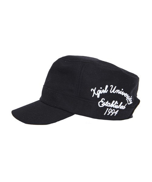 X-girl(エックスガール)の「UNPROFESSIONAL WORK CAP(キャップ・レディース・ブラック/オリーブ/ネイビー・ONE SIZE)」の4枚目の写真