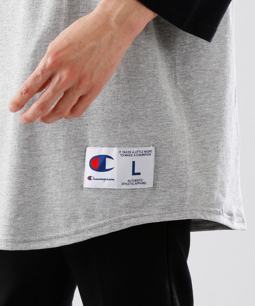 Champion(チャンピオン)の「Champion Authentic Raglan Baseball T-SHIRTS /チャンピオン コットン ベースボール ラグラン Tシャツ(3/4スリーブ)(Tシャツ/カットソー・メンズ・ホワイト×ネイビー/グレー系その他/グレー系その他2/ホワイト系その他/ホワイト×ブラック/ホワイト×グリーン・XL/S/M/L)」の19枚目の写真