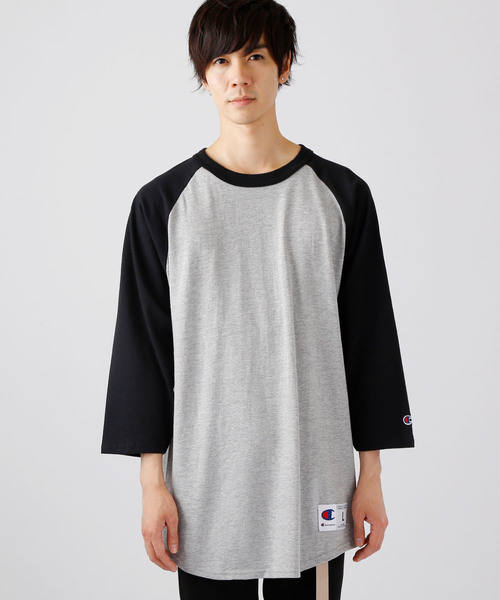Champion(チャンピオン)の「Champion Authentic Raglan Baseball T-SHIRTS /チャンピオン コットン ベースボール ラグラン Tシャツ(3/4スリーブ)(Tシャツ/カットソー・メンズ・ホワイト×ネイビー/グレー系その他/グレー系その他2/ホワイト系その他/ホワイト×ブラック/ホワイト×グリーン・XL/S/M/L)」の18枚目の写真