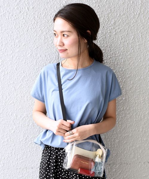 SHIPS Days（シップスデイズ）の「SHIPS Days STANDARD:ソフトコットンクルーネックTEE◆（Tシャツ/カットソー・レディース・ホワイト/ライトグレー/ベージュ/ネイビー/ライトブルー/ラベンダー/ブラック/パープル/キャメル・S～Ｍ/M～Ｌ）」の5枚目の写真