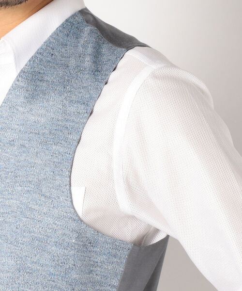 SHIPS（シップス）の「SD: ジャージー リネン メランジ ベスト（ライトブルー）（ベスト・メンズ・ライトブルー・SMALL/MEDIUM/LARGE/X-LARGE）」の6枚目の写真