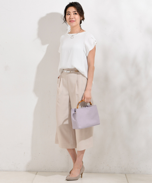 RIVE DROITE（リヴドロワ）の「ダブルクロスタックブラウス（シャツ/ブラウス・レディース・ホワイト/グリーン/ネイビー・FREE）」の7枚目の写真