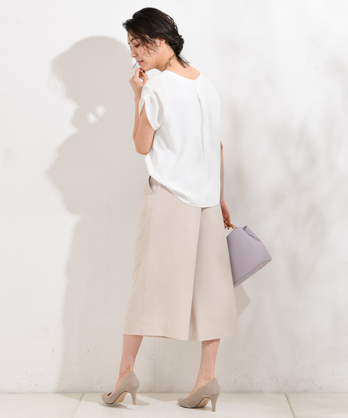 RIVE DROITE（リヴドロワ）の「ダブルクロスタックブラウス（シャツ/ブラウス・レディース・ホワイト/グリーン/ネイビー・FREE）」の8枚目の写真