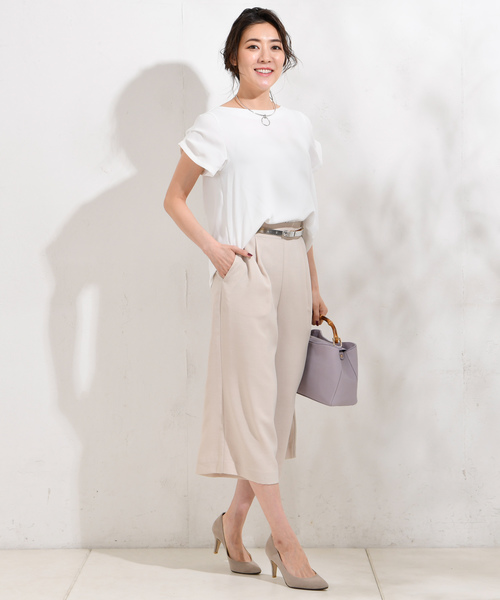 RIVE DROITE（リヴドロワ）の「ダブルクロスタックブラウス（シャツ/ブラウス・レディース・ホワイト/グリーン/ネイビー・FREE）」の9枚目の写真