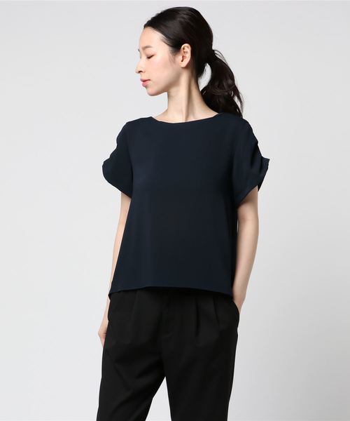 RIVE DROITE（リヴドロワ）の「ダブルクロスタックブラウス（シャツ/ブラウス・レディース・ホワイト/グリーン/ネイビー・FREE）」の3枚目の写真