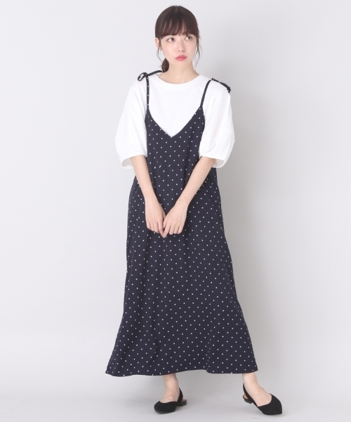 LOWRYS FARM（ローリーズファーム）の「２ＷＡＹキャミワンピース　801632（ワンピース・レディース・ブラック/グリーン/ドット・MEDIUM/LARGE）」の14枚目の写真