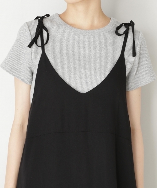 LOWRYS FARM（ローリーズファーム）の「２ＷＡＹキャミワンピース　801632（ワンピース・レディース・ブラック/グリーン/ドット・MEDIUM/LARGE）」の13枚目の写真