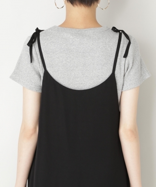 LOWRYS FARM（ローリーズファーム）の「２ＷＡＹキャミワンピース　801632（ワンピース・レディース・ブラック/グリーン/ドット・MEDIUM/LARGE）」の9枚目の写真