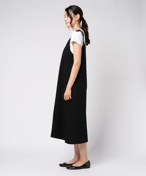 LOWRYS FARM（ローリーズファーム）の「２ＷＡＹキャミワンピース　801632（ワンピース・レディース・ブラック/グリーン/ドット・MEDIUM/LARGE）」の4枚目の写真