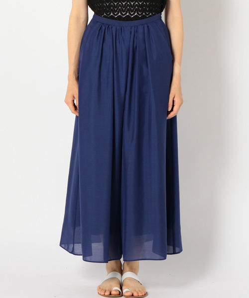 SHIPS(シップス)の「ギャザーワイドパンツ(その他パンツ・レディース・ブラック/ネイビー/キャメル・ONE SIZE)」の4枚目の写真