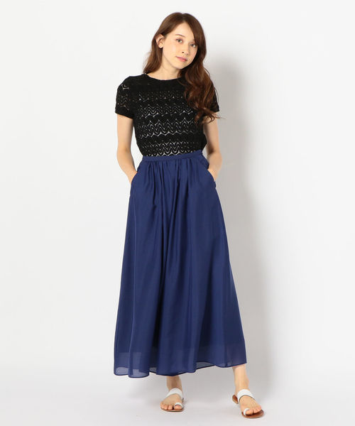 SHIPS(シップス)の「ギャザーワイドパンツ(その他パンツ・レディース・ブラック/ネイビー/キャメル・ONE SIZE)」の7枚目の写真