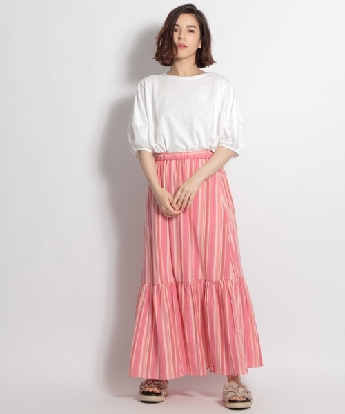tシャツ Anna Nicola 配色切替えプルオーバー レディース アンナニコラ Anna Nicola 切替えプルオーバー （モカ