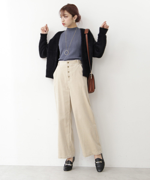 N.（N. Natural Beauty Basic）（エヌエヌナチュラルビューティーベーシック）の「フェザーショートカーディガン（カーディガン/ボレロ・レディース・ブラック/ベージュ/ピンク・MEDIUM）」の10枚目の写真