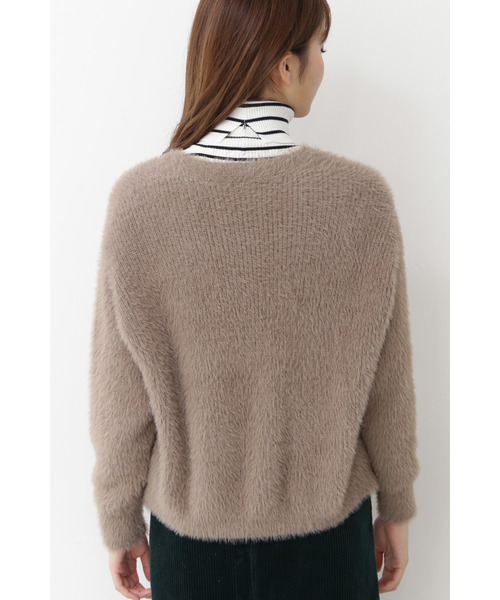 N.（N. Natural Beauty Basic）（エヌエヌナチュラルビューティーベーシック）の「フェザーショートカーディガン（カーディガン/ボレロ・レディース・ブラック/ベージュ/ピンク・MEDIUM）」の16枚目の写真