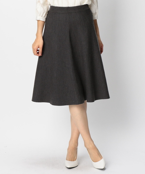 NARACAMICIE（ナラカミーチェ）の「ニットフレアスカート（スカート・レディース・グレー/ブラック・MEDIUM）」の3枚目の写真