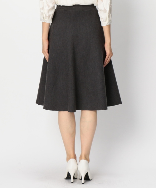 NARACAMICIE（ナラカミーチェ）の「ニットフレアスカート（スカート・レディース・グレー/ブラック・MEDIUM）」の4枚目の写真