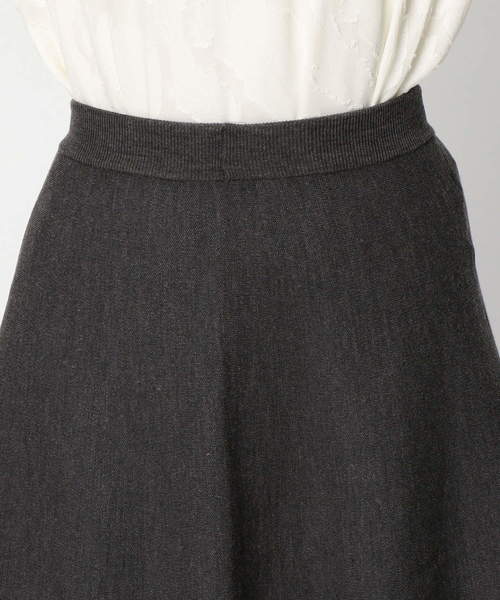 NARACAMICIE（ナラカミーチェ）の「ニットフレアスカート（スカート・レディース・グレー/ブラック・MEDIUM）」の6枚目の写真