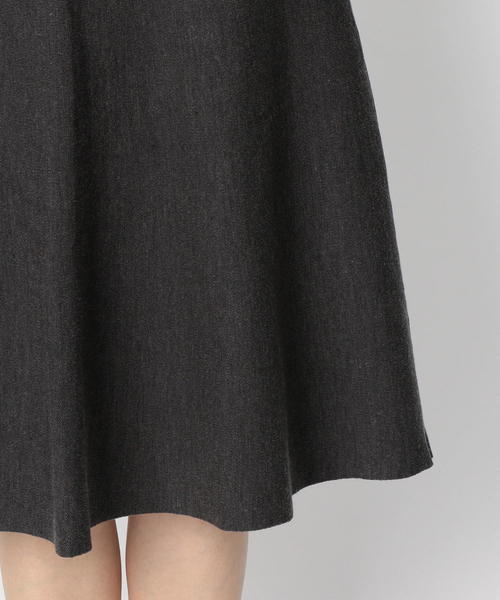 NARACAMICIE（ナラカミーチェ）の「ニットフレアスカート（スカート・レディース・グレー/ブラック・MEDIUM）」の9枚目の写真