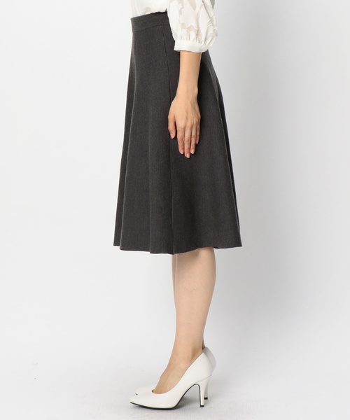NARACAMICIE（ナラカミーチェ）の「ニットフレアスカート（スカート・レディース・グレー/ブラック・MEDIUM）」の5枚目の写真
